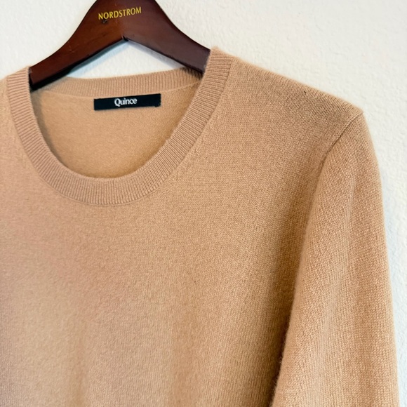 Quince Cashmere pullover sweater, camel color size XL - Picture 8 of 13